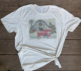 Christmas on the Farm - Christmas tee shirt with barn scene