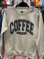 Coffee Weather Sweatshirt-Rust and Romance