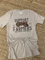 Support Your Local Farmers tee Rural America Feeds America-Rust and Romance