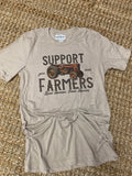 Support Your Local Farmers tee Rural America Feeds America-Rust and Romance