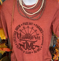 Yamboree Time - rust tee-Rust and Romance