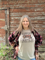 Support Your Local Farmers tee Rural America Feeds America-Rust and Romance