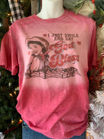 I Just Smile and Say God Bless - Vintage Cowgirl Tee