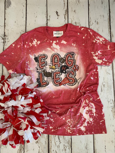 Eagles Dalamtion Dots - Harmony Eagles school spirit tee shirt-Rust and Romance
