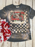 Go Buckeyes Truck - Gilmer Buckeye checkered tee shirt-Rust and Romance