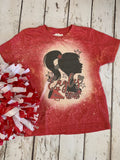 Eagle Cheerleader tee shirt-Rust and Romance