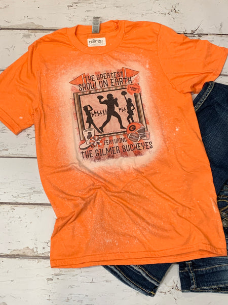 Gilmer Buckeyes Greatest Show on Earth tee shirt
