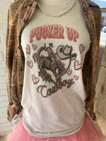 Pucker Up Cowboy Long Sleeve tee