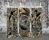 Camo duck hunting 20 ounce tumbler for guys