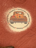 Fall Favorites Truck and Words - rust colored autumn bleached tee