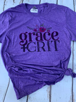 Grace + Grit Purple Graphic Tee Shirt