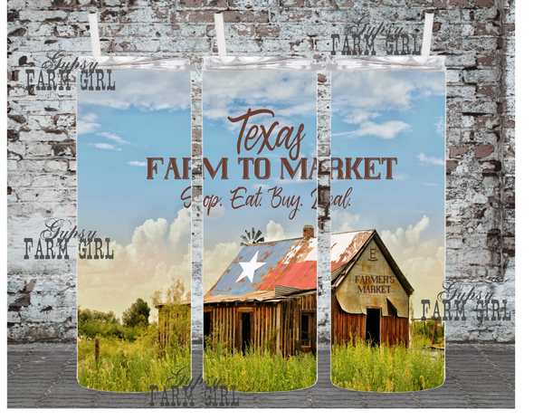 Texas Farm to Market 20 ounce tumbler